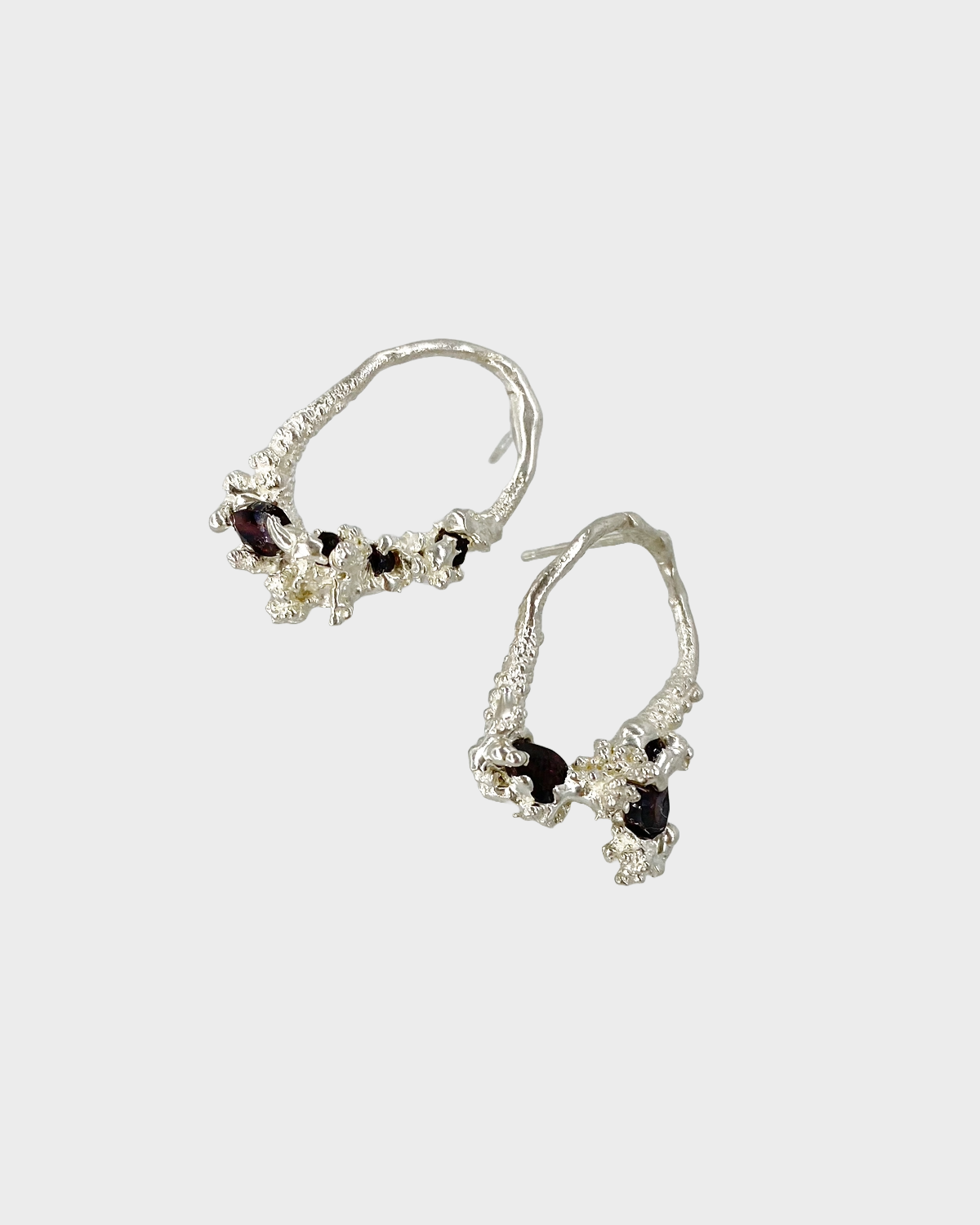 Circle Lava Earrings